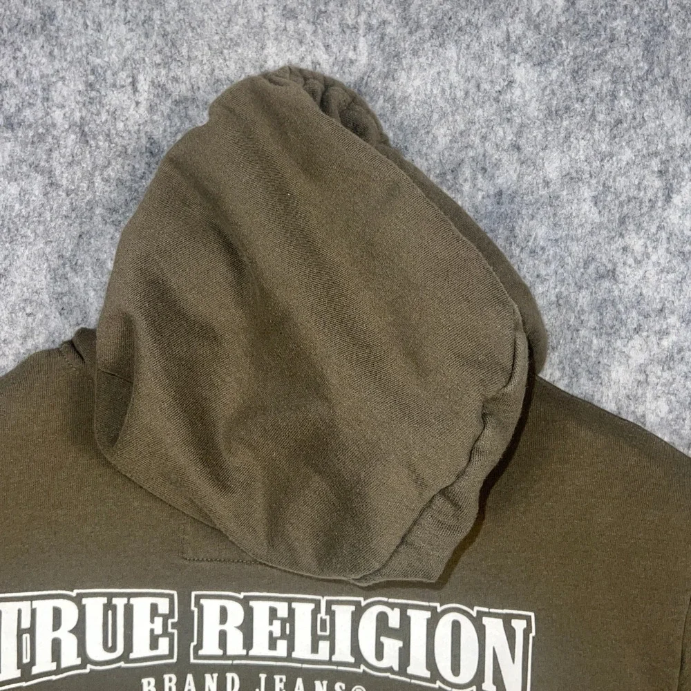 True Religion Men's World Tour Classic Logo Zip Hoodie Olive Green XL 104240